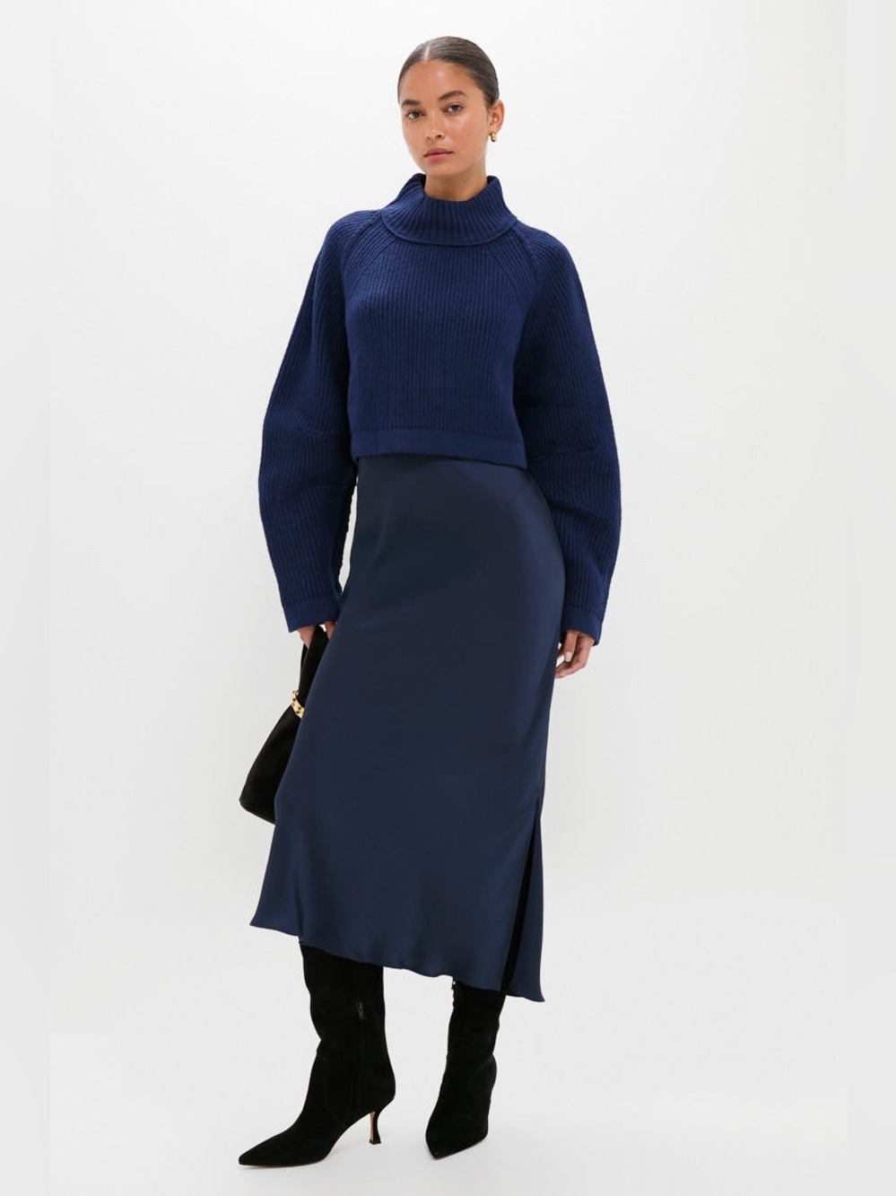 En Saison Navy Odette Sweater Small